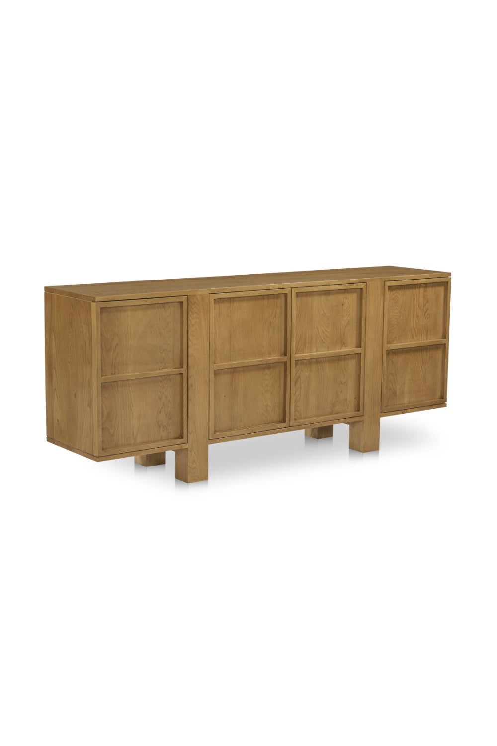   Modern European furniture - Japandi Oak 4-Door Sideboard - www.oroa.com | Oroa.com