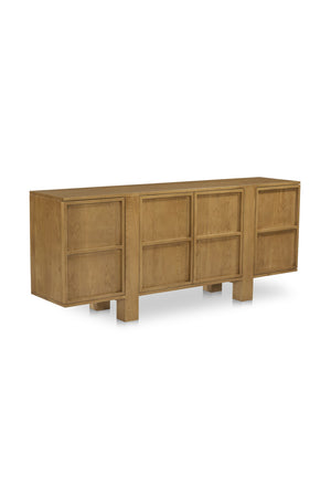   Modern European furniture - Japandi Oak 4-Door Sideboard - www.oroa.com | Oroa.com