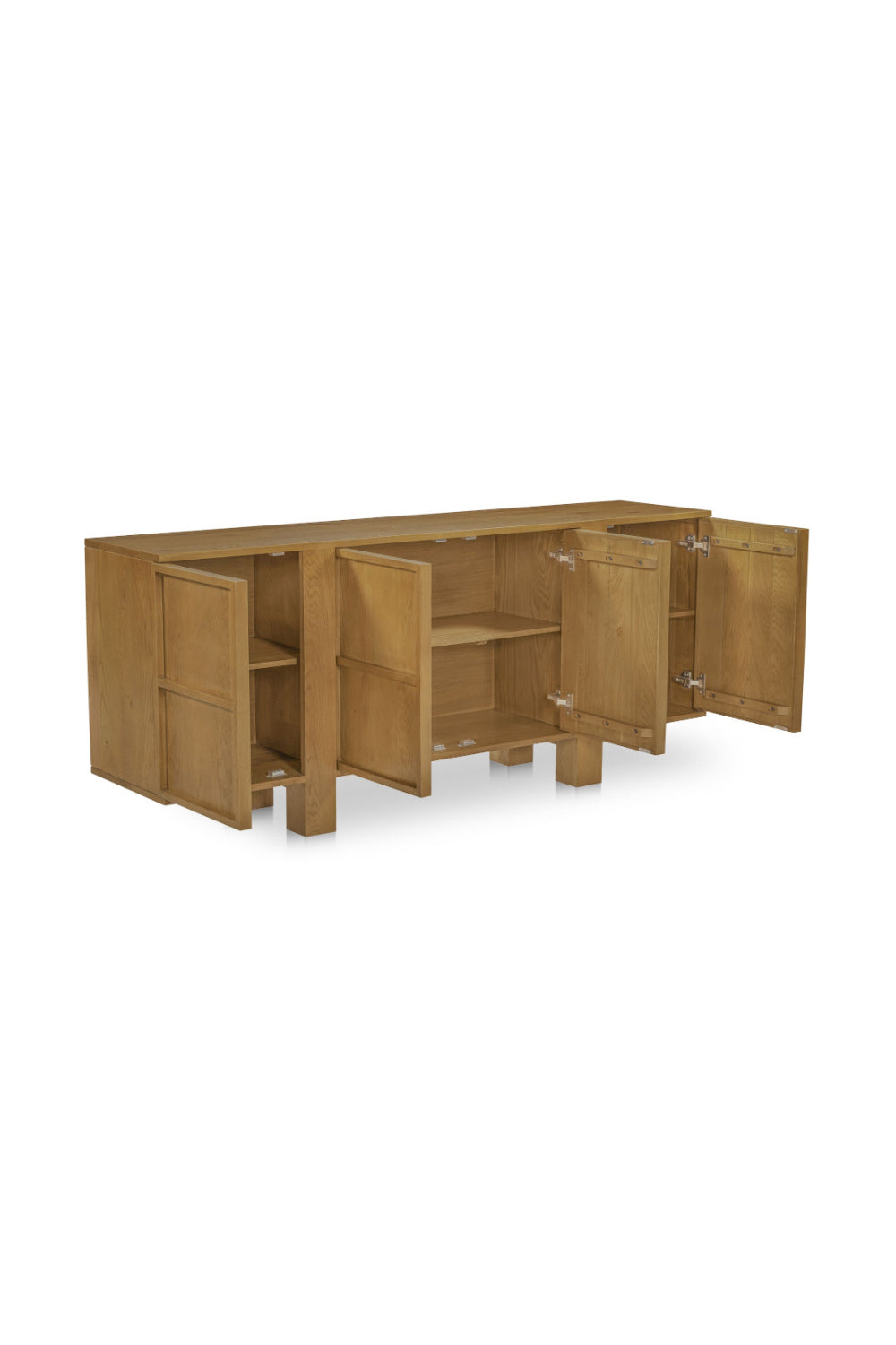   Modern European furniture - Japandi Oak 4-Door Sideboard - www.oroa.com | Oroa.com