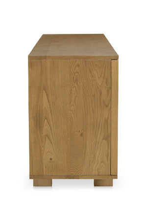   Modern European furniture - Japandi Oak 4-Door Sideboard - www.oroa.com | Oroa.com