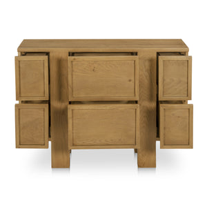 Modern European furniture - Oak 6-Drawer Nightstand - www.oroa.com