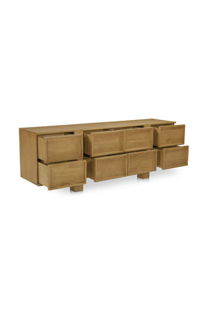 Modern European furniture - Japandi Oak 8-Drawer Dresser - www.oroa.com
