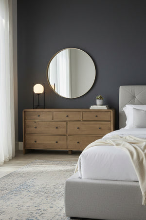 Modern European furniture - Solid Oak 7-Drawer Dresser - www.oroa.com