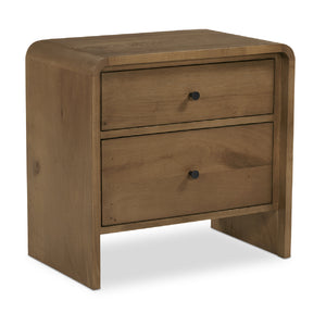 Modern European furniture - 2-Drawer Solid Oak Nightstand - www.oroa.com