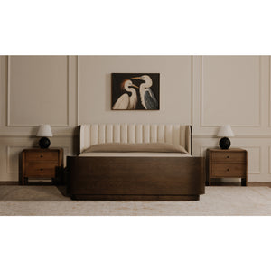 Modern European furniture - 2-Drawer Solid Oak Nightstand - www.oroa.com