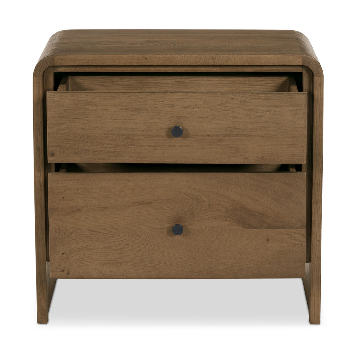 Modern European furniture - 2-Drawer Solid Oak Nightstand - www.oroa.com