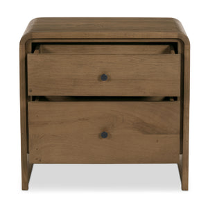 Modern European furniture - 2-Drawer Solid Oak Nightstand - www.oroa.com