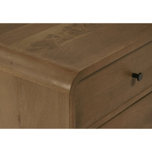 Modern European furniture - 2-Drawer Solid Oak Nightstand - www.oroa.com