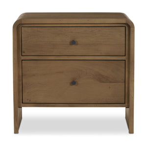 Modern European furniture - 2-Drawer Solid Oak Nightstand - www.oroa.com