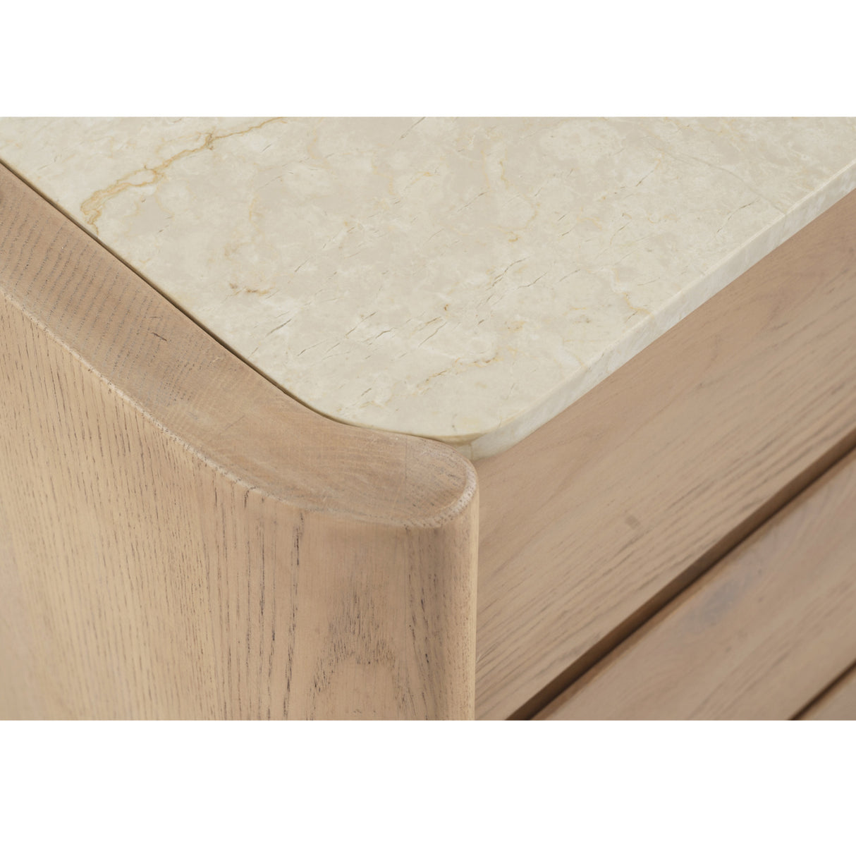 Modern European furniture - Marble Top Oak 6-Drawer Dresser - www.oroa.com