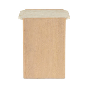 Modern European furniture - Oak-Framed Marble Side Table - www.oroa.com