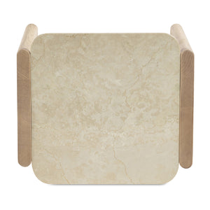 Modern European furniture - Oak-Framed Marble Side Table - www.oroa.com