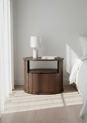 Modern European furniture - Oak 1-Drawer Nightstand - www.oroa.com
