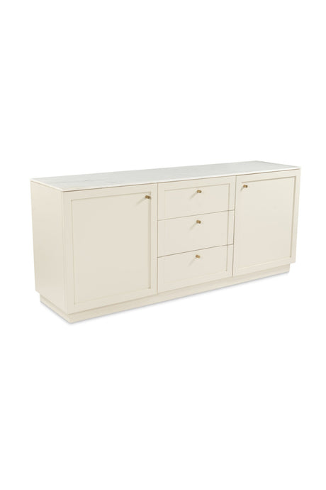 Modern European furniture - Marble Top Wooden Sideboard - www.oroa.com