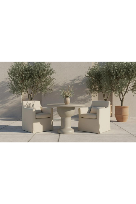 Cream Concrete Outdoor Coffee Table | Novi Living Magnolia | Oroa.com
