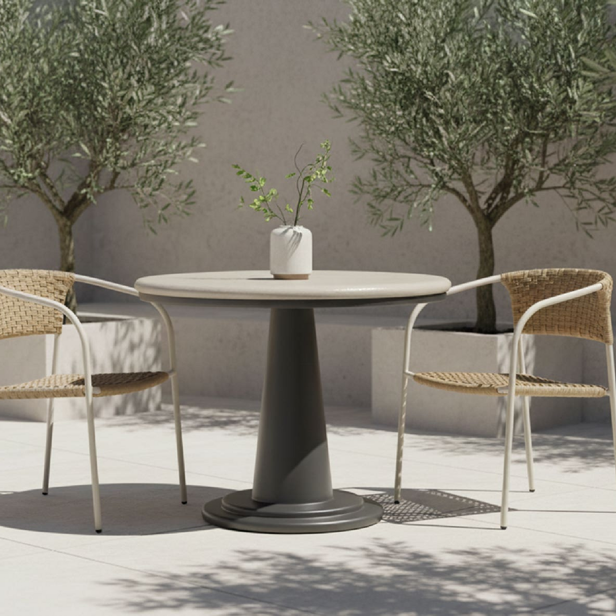   Round Concrete Outdoor Coffee Table | Oroa.com