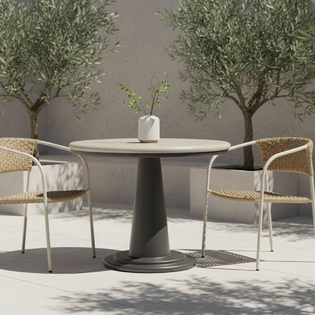 Round Concrete Outdoor Coffee Table | Novi Living Esme | Oroa.com