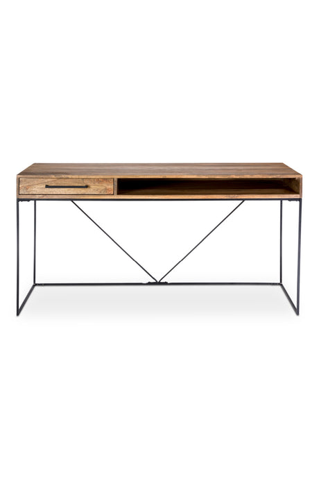 Modern European furniture - Mango Wood 1-Drawer Desk - www.oroa.com