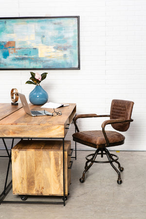   Modern European furniture - Mango Wood 1-Drawer Desk - www.oroa.com | Oroa.com