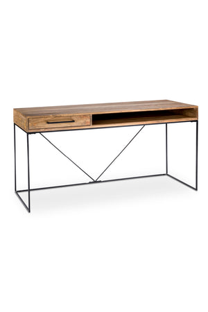   Modern European furniture - Mango Wood 1-Drawer Desk - www.oroa.com | Oroa.com