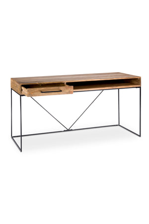   Modern European furniture - Mango Wood 1-Drawer Desk - www.oroa.com | Oroa.com