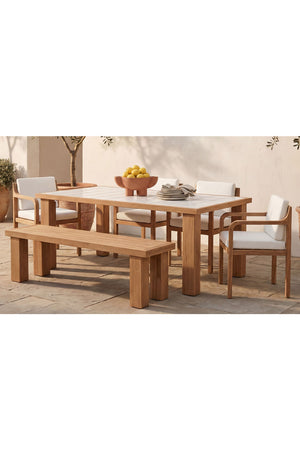   Modern European furniture - Solid Teak Outdoor Dining Bench - www.oroa.com | Oroa.com