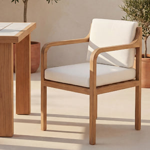   Modern European furniture - White Padded Outdoor Dining Chair - www.oroa.com | Oroa.com