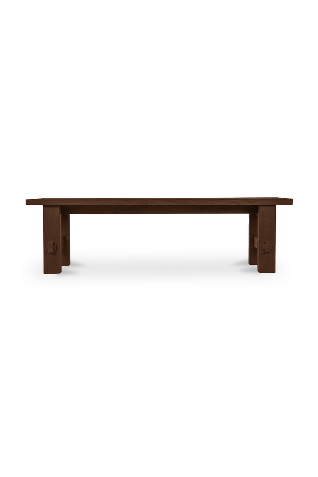 Slatted Teak Outdoor Dining Bench | Novi Living Esmond | Oroa.com