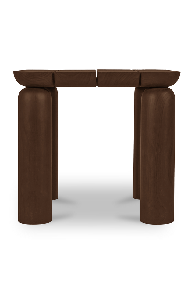 Brown Teak Outdoor Side Table | Novi Living Barclay | Oroa.com