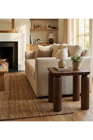 Brown Teak Outdoor Side Table | Novi Living Barclay | Oroa.com