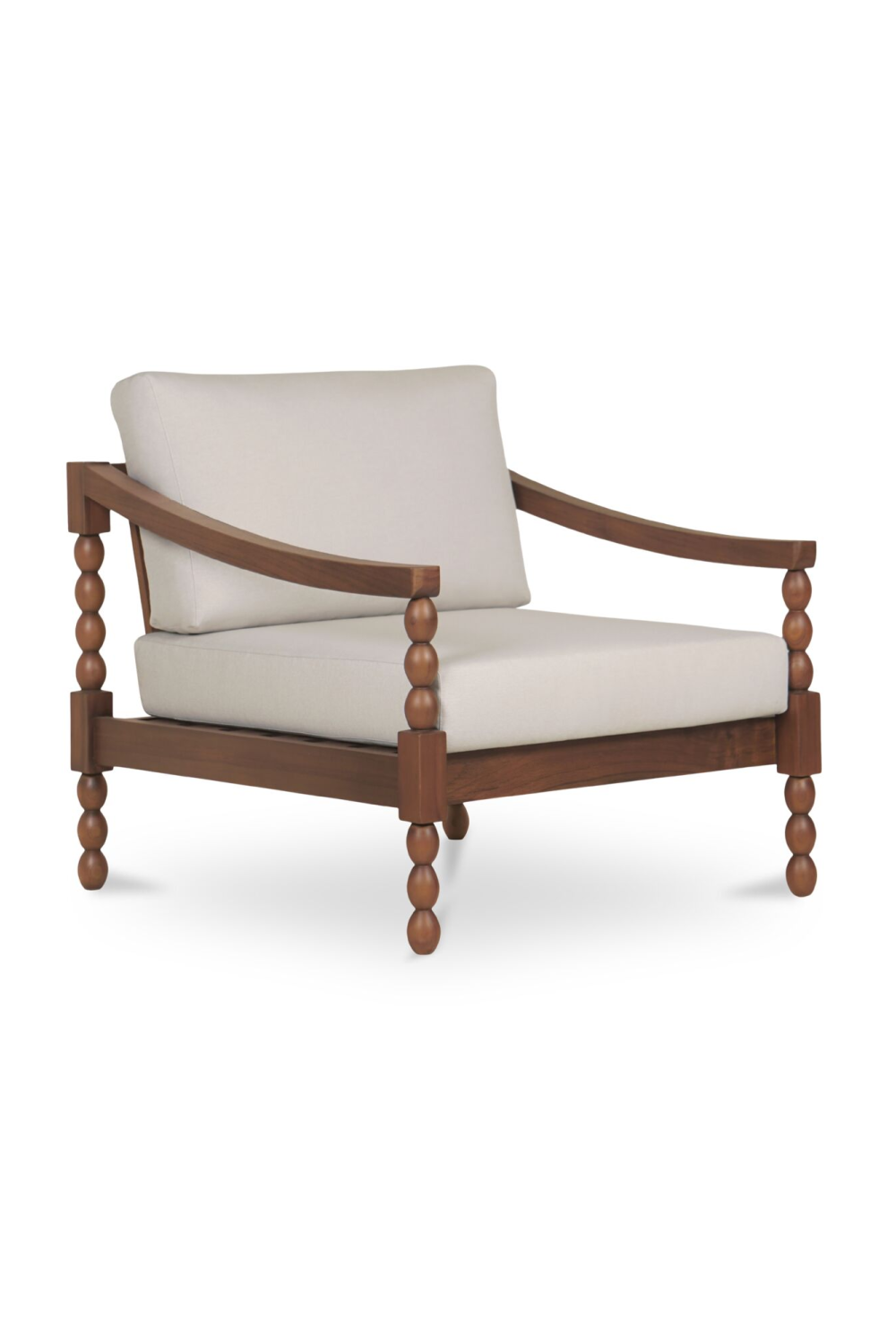 Turned-Leg Teak Outdoor Accent Chair | Novi Living Delilah | Oroa.com