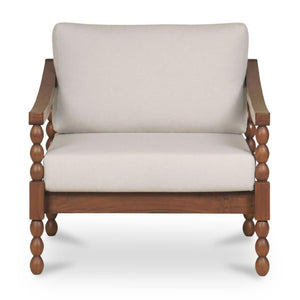   Modern European furniture - Turned-Leg Teak Outdoor Accent Chair - www.oroa.com | Oroa.com