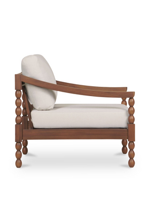 Turned-Leg Teak Outdoor Accent Chair | Novi Living Delilah | Oroa.com