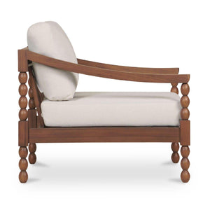   Modern European furniture - Turned-Leg Teak Outdoor Accent Chair - www.oroa.com | Oroa.com