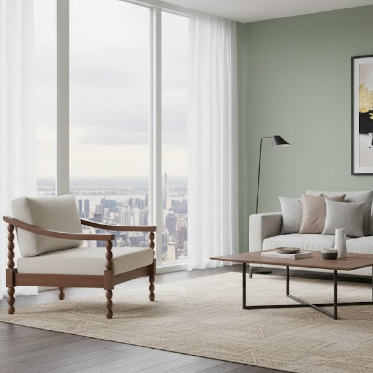 Turned-Leg Teak Outdoor Accent Chair | Novi Living Delilah | Oroa.com