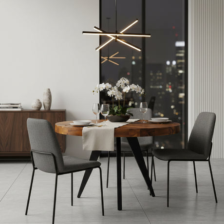 Modern European furniture - Parquet Patterned Wooden Dining Table - www.oroa.com