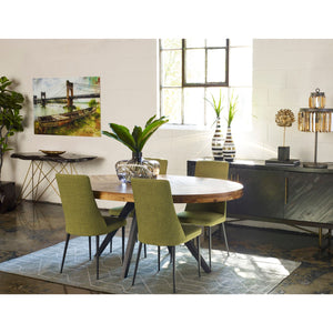 Modern European furniture - Parquet Patterned Wooden Dining Table - www.oroa.com