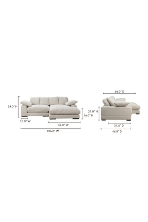 Modern European furniture - Gray Sectional Sofa - www.oroa.com