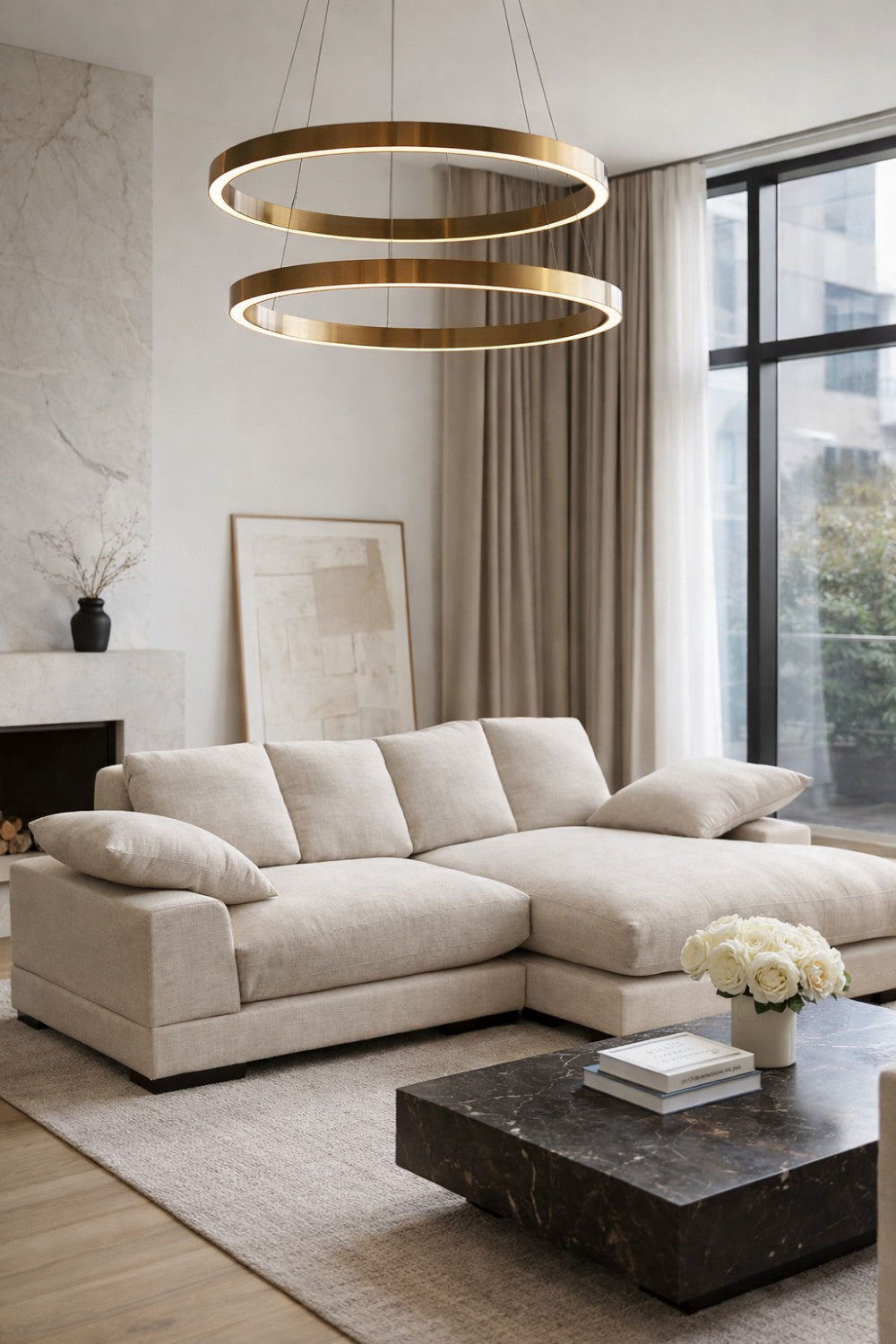 Modern European furniture - Gray Sectional Sofa - www.oroa.com