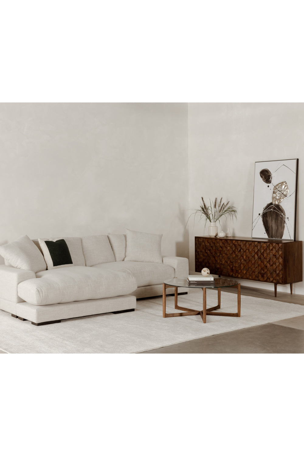 Modern European furniture - Gray Sectional Sofa - www.oroa.com
