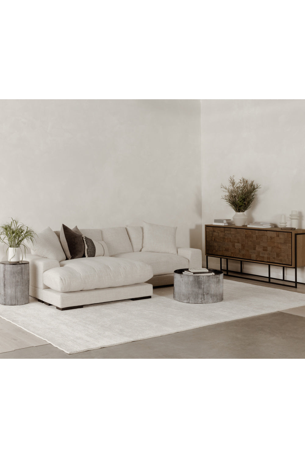 Modern European furniture - Gray Sectional Sofa - www.oroa.com