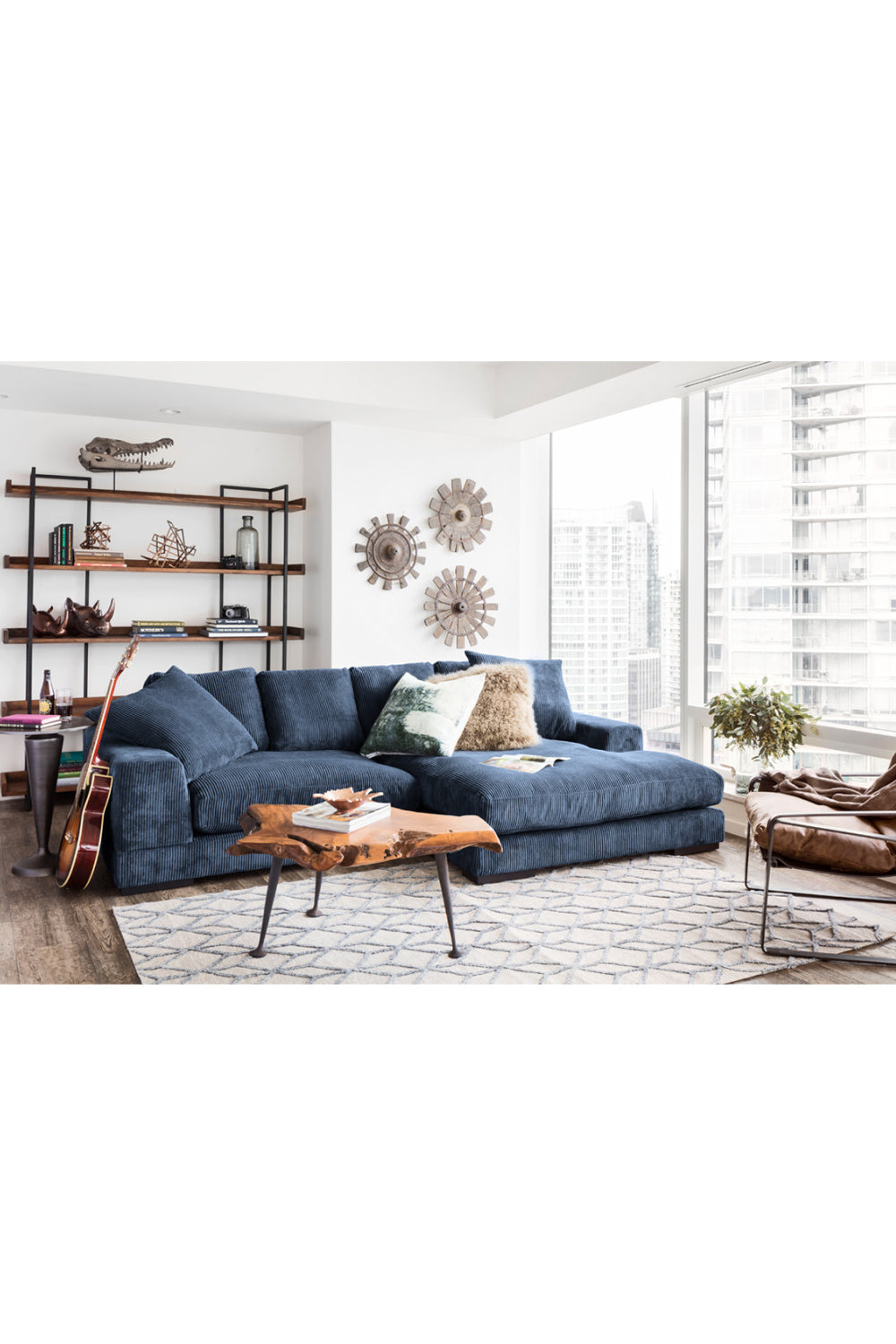Corduroy Sectional Sofa | Novi Living Plunge | Oroa.com