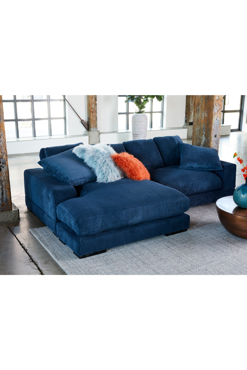 Corduroy Sectional Sofa | Novi Living Plunge | Oroa.com