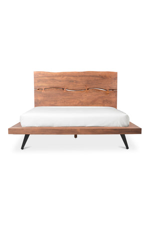 Acacia Organic-Edge Headboard Bed | Novi Living Madagascar | Oroa.com