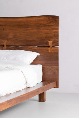 Acacia Organic-Edge Headboard Bed | Novi Living Madagascar | Oroa.com