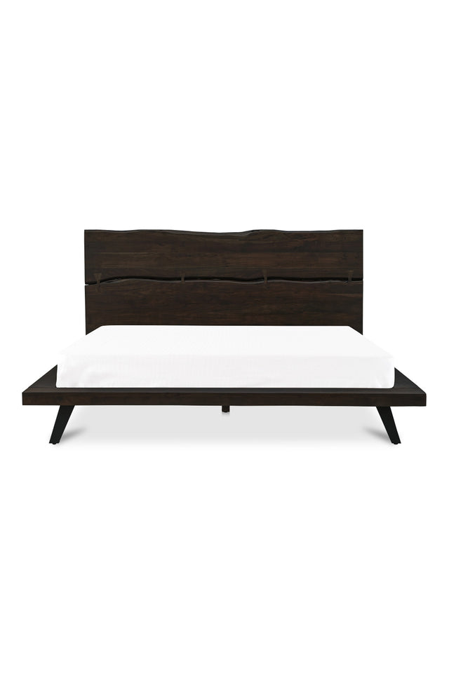 Modern European furniture - Brown Solid Acacia Bed - www.oroa.com