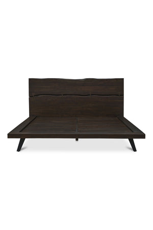 Modern European furniture - Brown Solid Acacia Bed - www.oroa.com