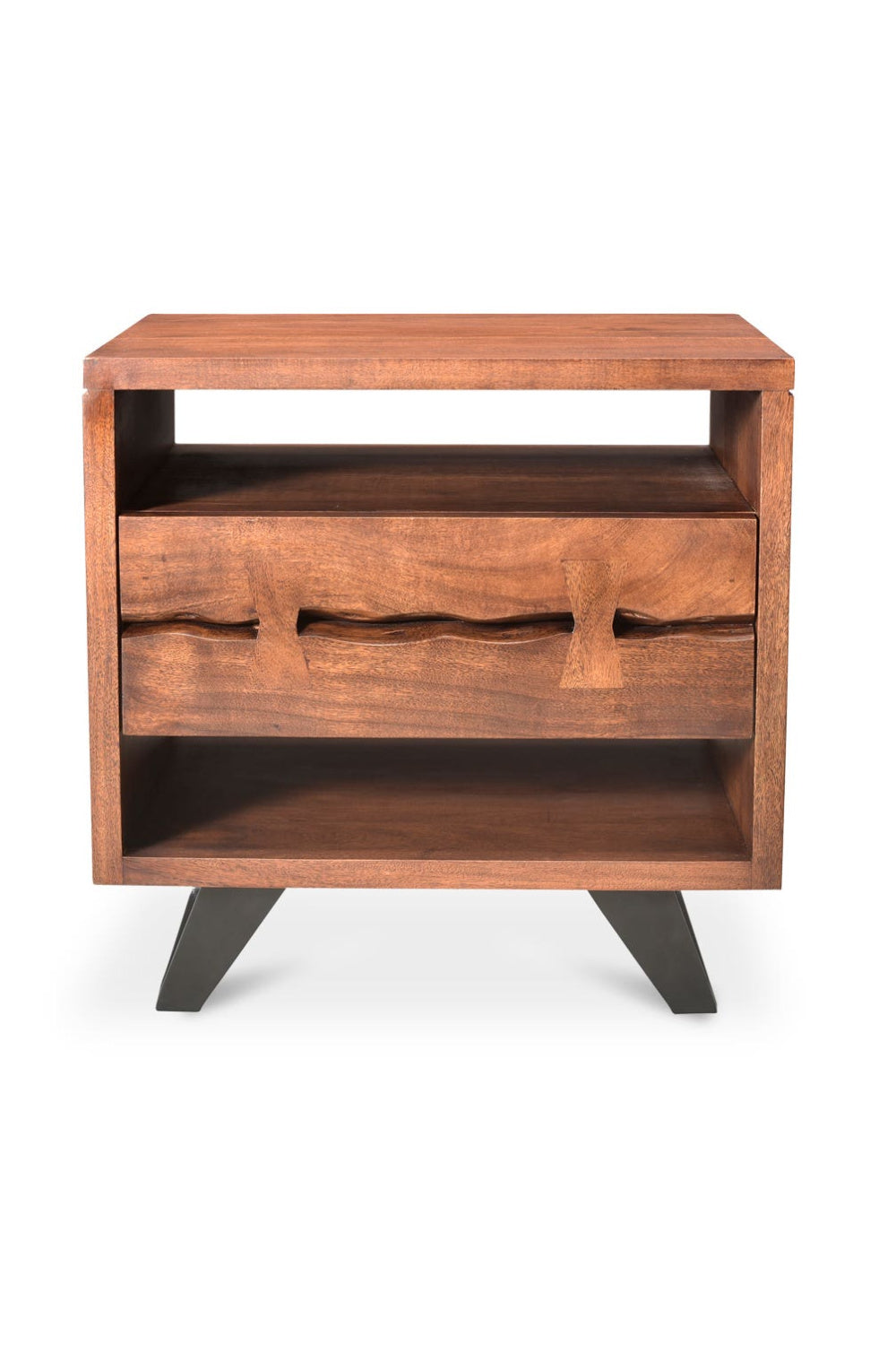 Modern European furniture - Solid Acacia 1-Drawer Nightstand - www.oroa.com