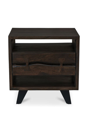 Modern European furniture - Solid Acacia 1-Drawer Nightstand - www.oroa.com