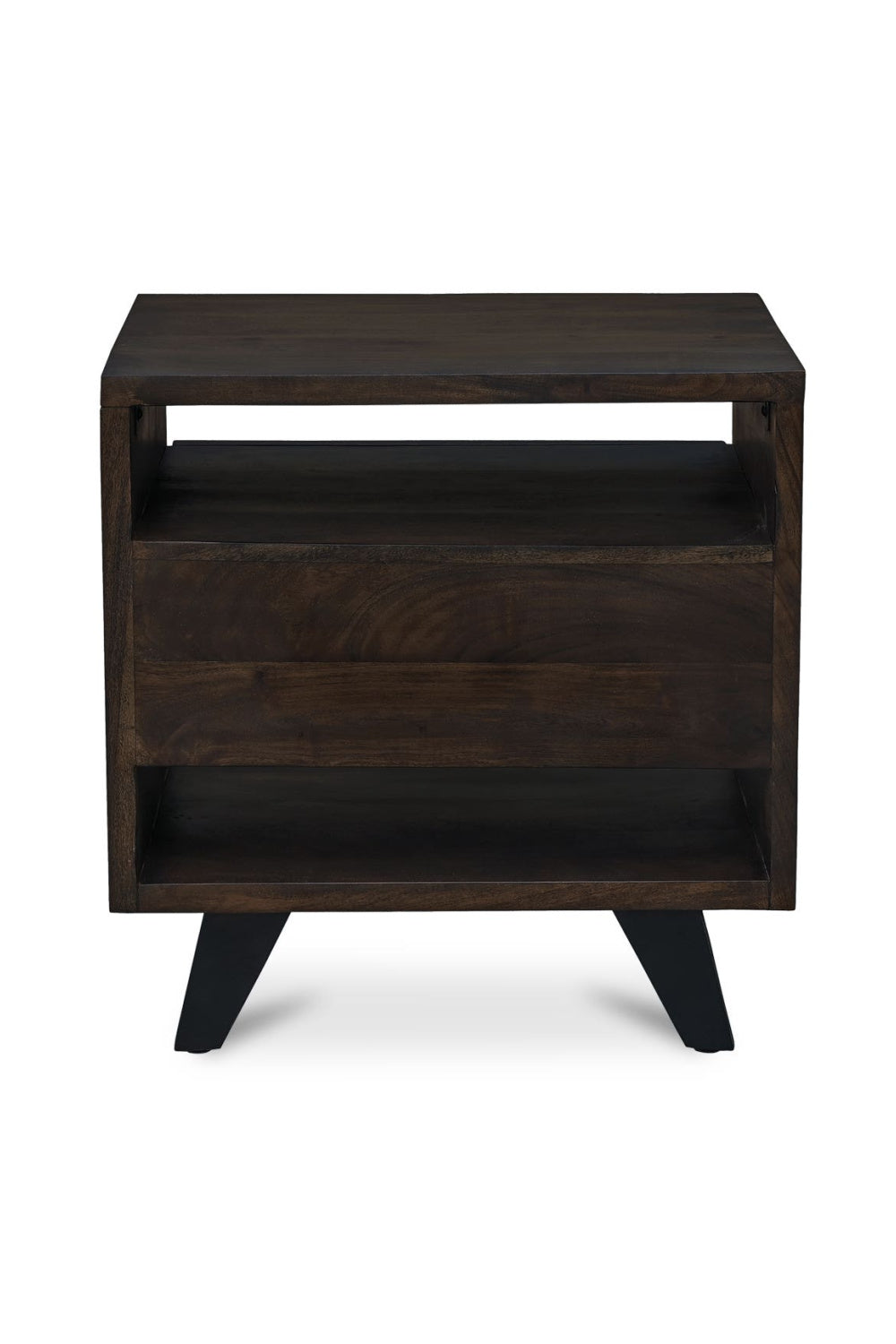 Modern European furniture - Solid Acacia 1-Drawer Nightstand - www.oroa.com